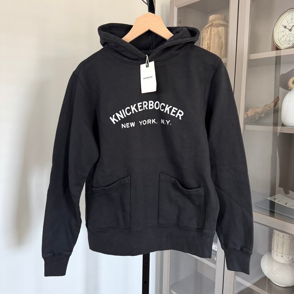 Knickerbocker NYC Core Logo Black Hoodie S NEW Standard Cotton Hooded Sweatshirt